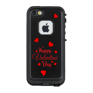 Happy Valentine Day  black LifeProof FRĒ iPhone SE/5/5s Case
