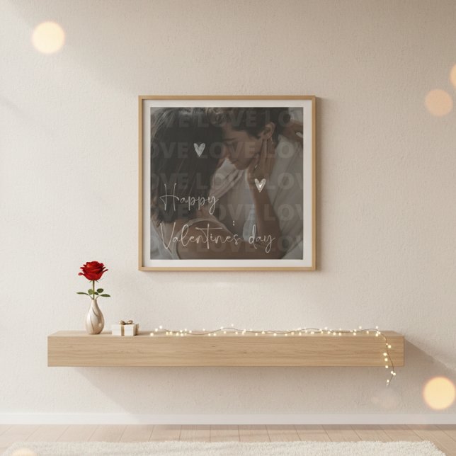 Happy Valentine Day Couple Photo Cute Wall Art (Creator Uploaded)