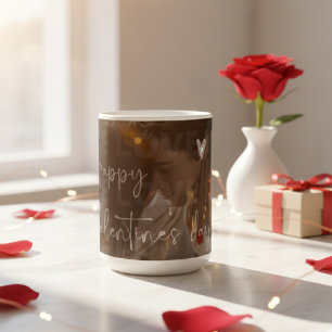 Happy Valentine Day Couple Photo Sweet Coffee Gift Mug
