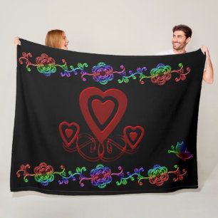 HAPPY VALENTINE DAY FLEECE BLANKET