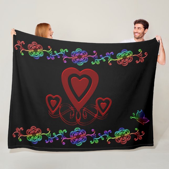 HAPPY VALENTINE DAY FLEECE BLANKET (In Situ)