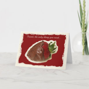 Happy Valentine Day Friend It's about Chocolate Holiday Card