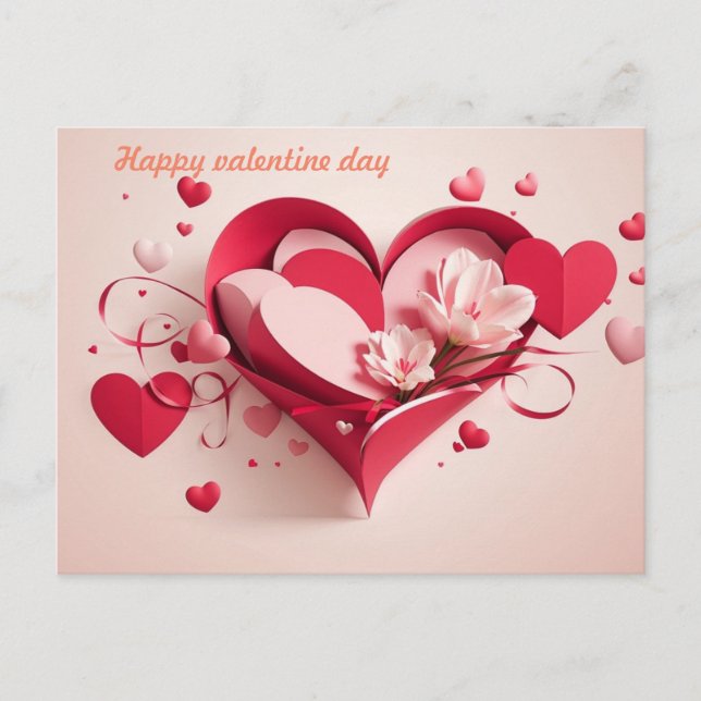 Happy valentine day gift card  (Front)