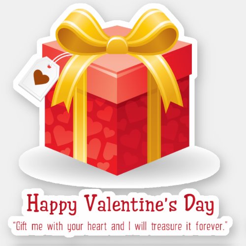Happy Valentine day Gift Sticker