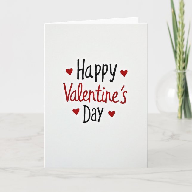 Happy Valentine Day Greeting Card (Front)
