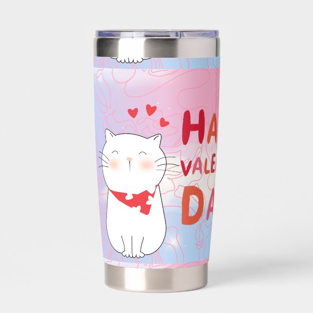 Happy Valentine Day  Insulated Tumbler (Front)
