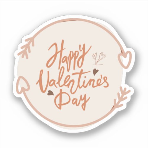 Happy valentine day  Love scrapbook   Sticker