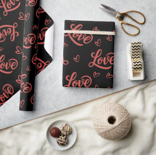 happy valentine day love you wrapping paper
