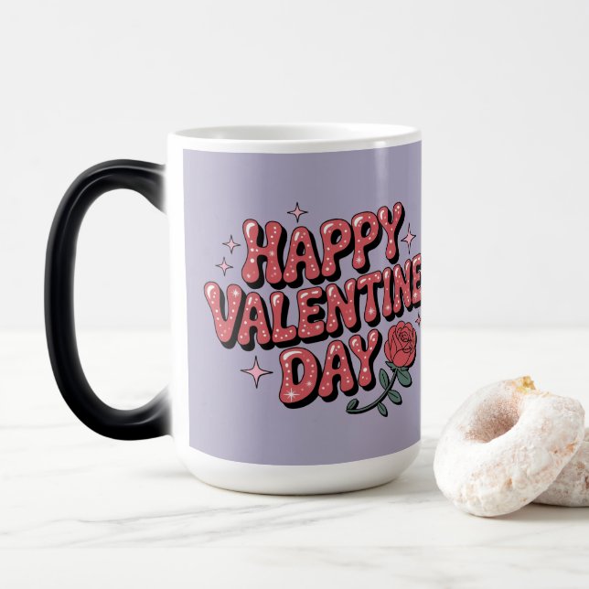 Happy Valentine Day Morphing Mug (With Donut)