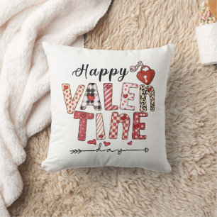 Happy valentine day Personalized Valentines Throw Pillow