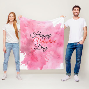 Happy Valentine Day PING BG Fleece Blanket