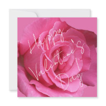 Happy valentine Day pink rose floral stylish fun