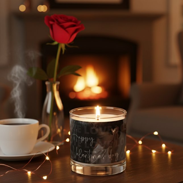 Happy Valentine Day Romantic Couple Love photo  Scented Candle (Creator Uploaded)