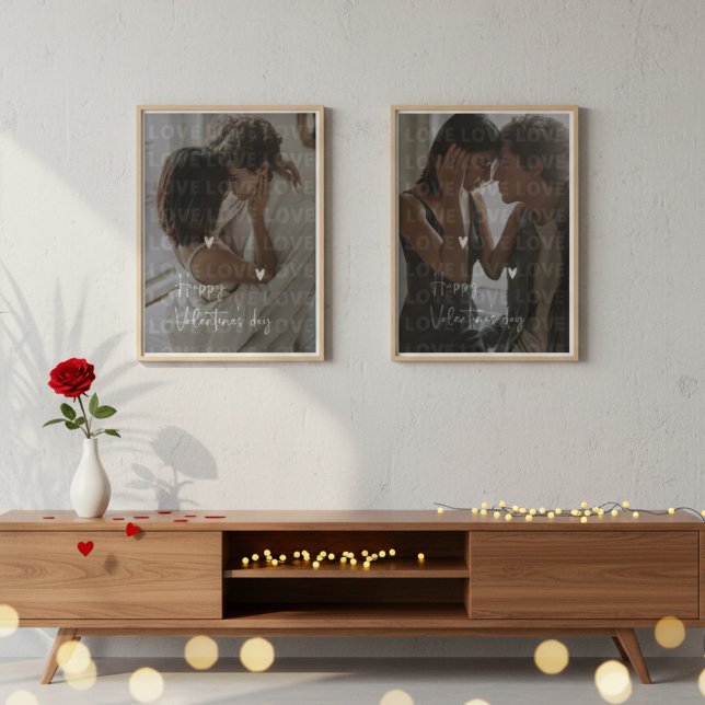 Happy Valentine Day Sweet Romantic Couple Photo  Wall Art Sets (Creator Uploaded)