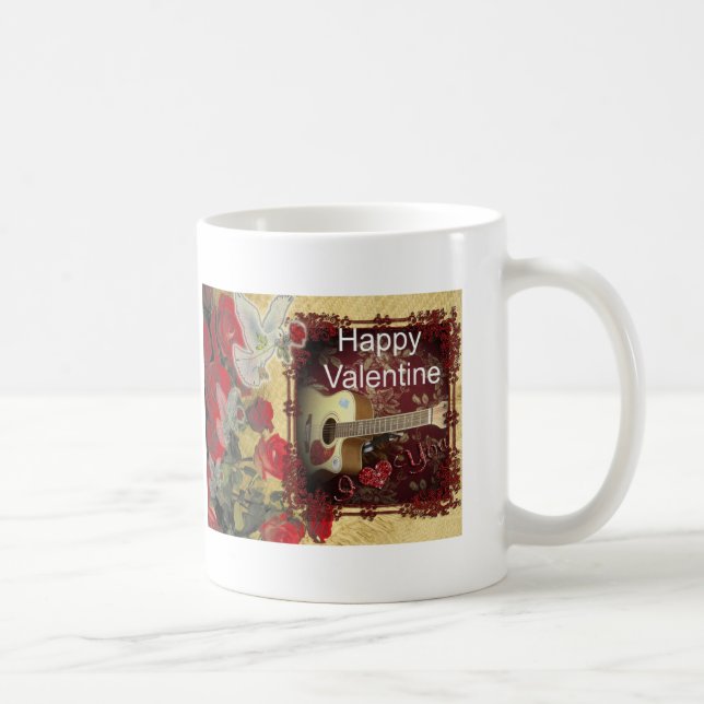 Happy Valentine day Tunes in my heart Coffee Mug (Right)