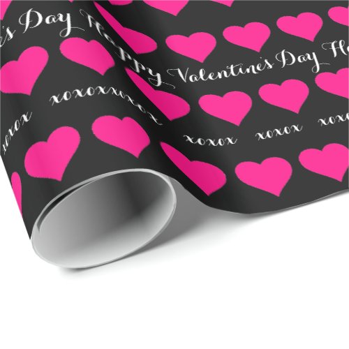 Happy Valentine day _ with pink heart accent Wrapping Paper