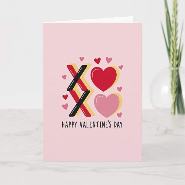 Happy Valentine Day Xoxo Card (Front)