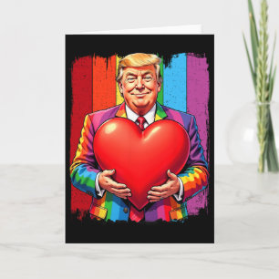 Happy Valentine Days Trump Heart Lgbt Card