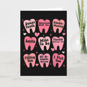 Happy Valentine Dental Dentiste Teeth Tooth Funny  Card