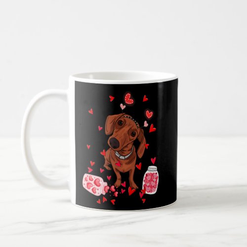 Happy Valentine Funny Dachshund Dog Cute Wiener Do Coffee Mug