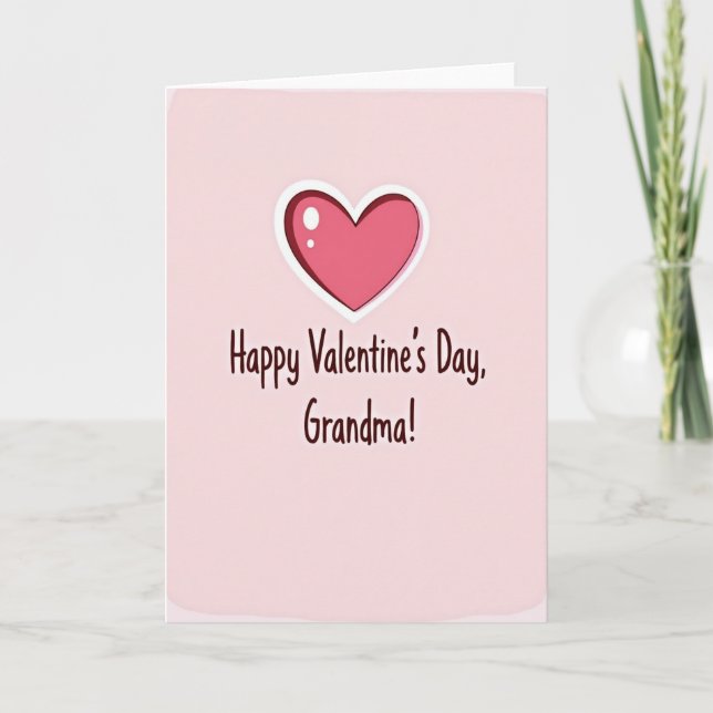 Happy Valentine Heart Grandma Card (Front)