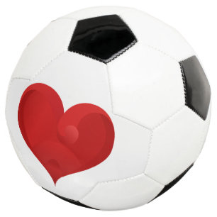 Happy Valentine Love Soccer Football Heart Red Soccer Ball
