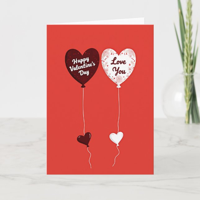 Happy Valentine Love You Card (Front)