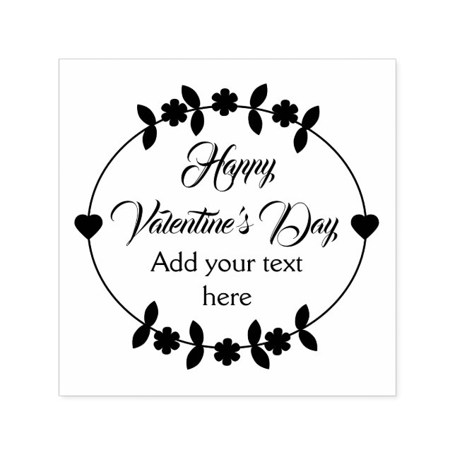 Happy Valentine Personalized Self-inking Stamp (Design)