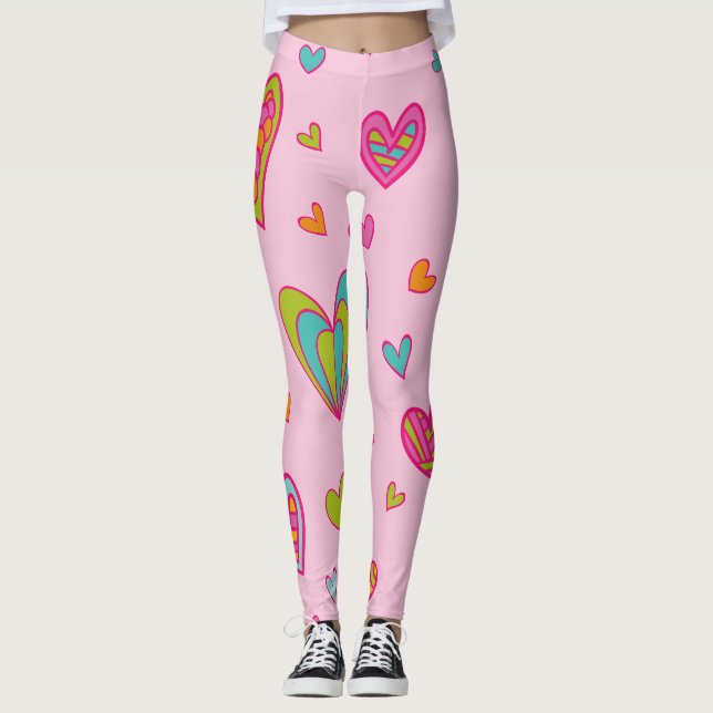 Happy valentine`s day 2023 With Heart Love    Leggings (Front)