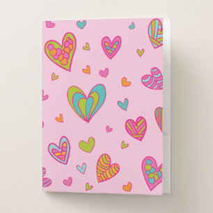 Happy valentine`s day 2023 With Heart Love Pocket Folder