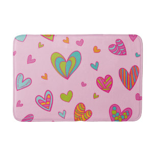 Happy valentine`s day 2024 With Heart Love Bath Mat
