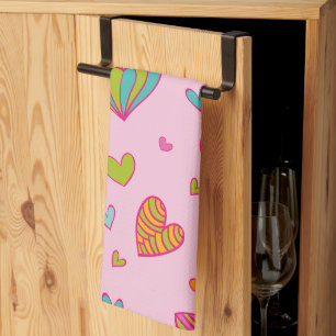 Happy valentine`s day 2024 With Heart Love Kitchen Towel