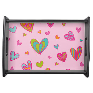 Happy valentine`s day 2024 With Heart Love Serving Tray
