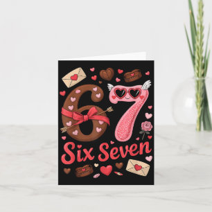 Happy Valentine’s Day 67 Meme Hearts Coquette Bow Card