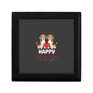Happy Valentine’s Day Beagle Couple Gift Box