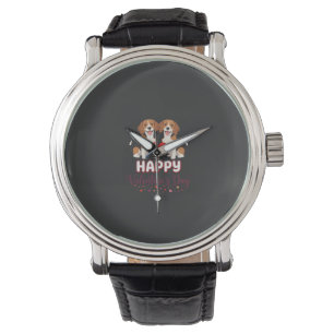 Happy Valentine’s Day Beagle Couple Watch