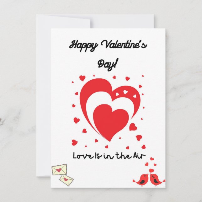 “Happy Valentine’s Day Card –Romantic Love Message (Front)