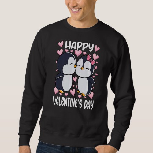 Happy Valentine S Day Couple Penguins Valentines D Sweatshirt