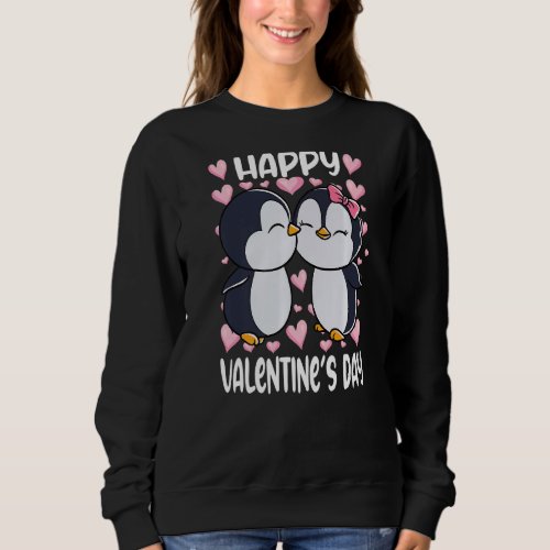 Happy Valentine S Day Couple Penguins Valentines D Sweatshirt