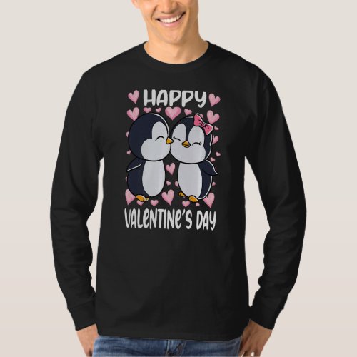 Happy Valentine S Day Couple Penguins Valentines D T_Shirt