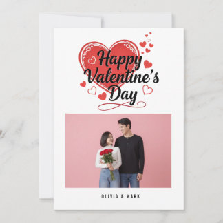 Happy Valentine’s Day Custom Photo Collage Holiday Card
