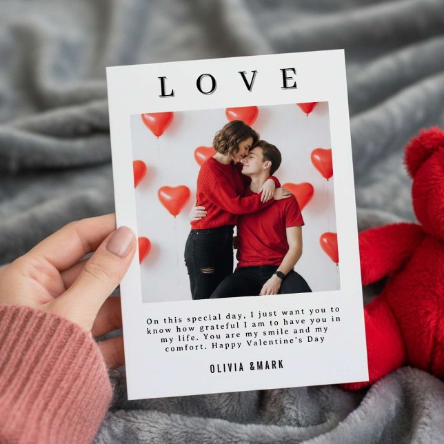 Happy Valentine’s Day Custom Photo Collage  Holiday Card (Creator Uploaded)