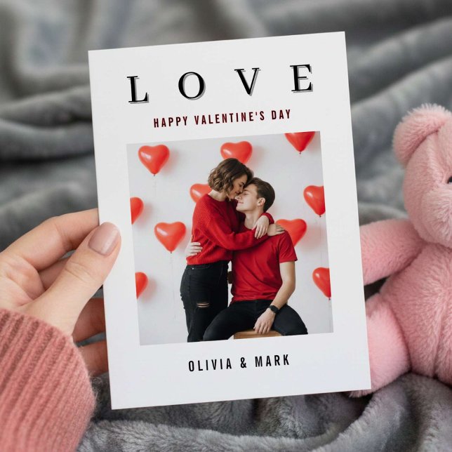 Happy Valentine’s Day Custom Photo Collage Love Holiday Card (Creator Uploaded)