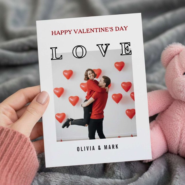 Happy Valentine’s Day Custom Photo Collage  love Holiday Card (Creator Uploaded)