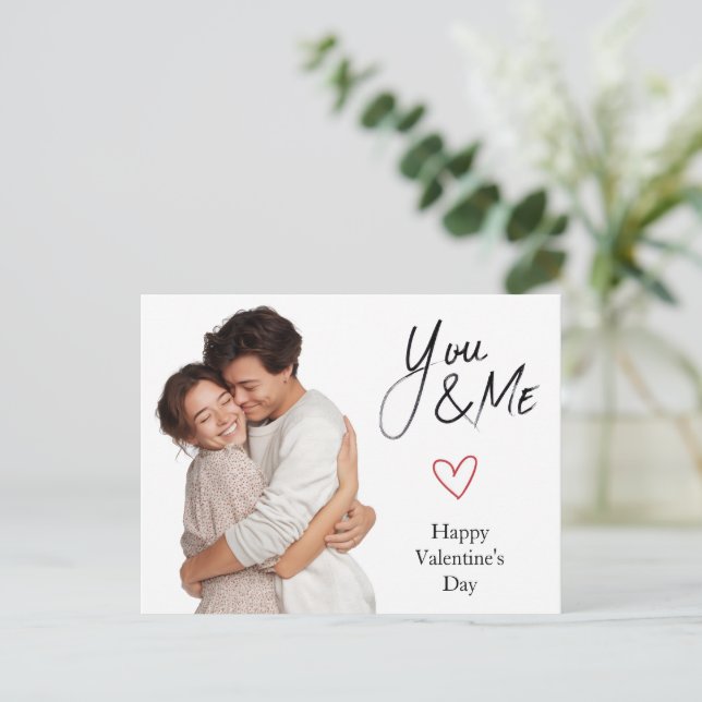 Happy Valentine’s Day – Custom Photo & Text Card (Standing Front)