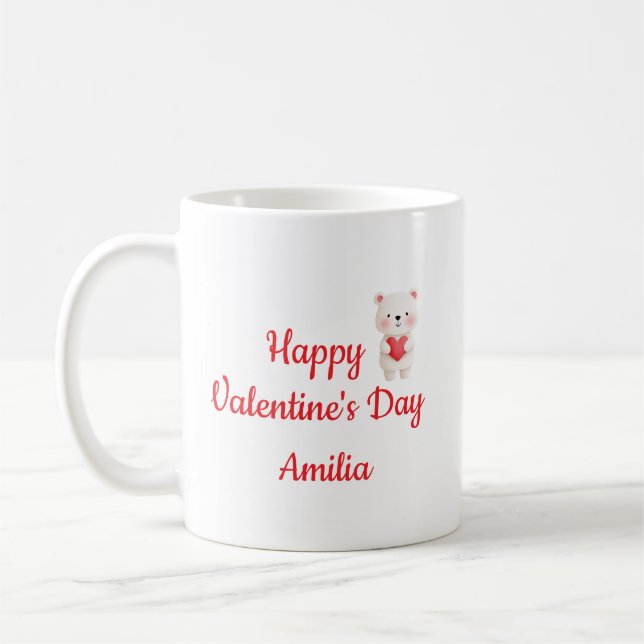Happy Valentine’s Day Cute Love Mug (Left)