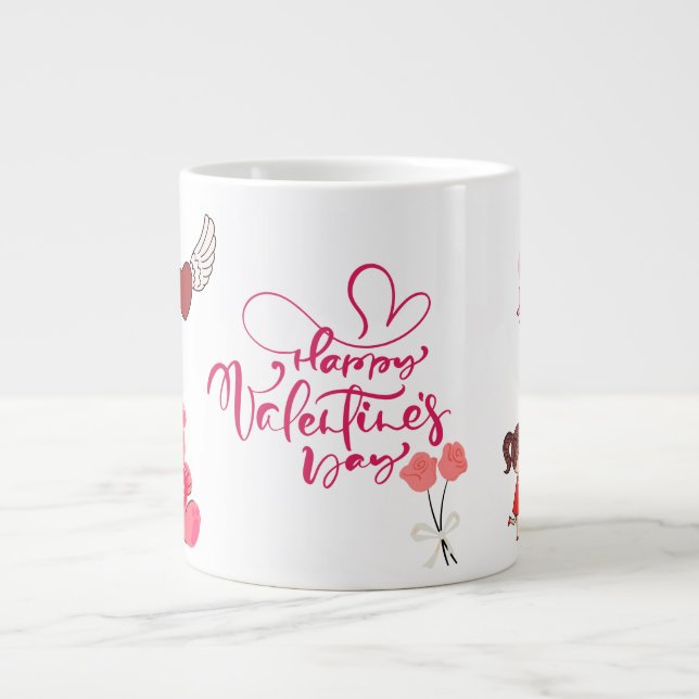 Happy Valentine’s Day Cute Teddy Bear Mug (Front)