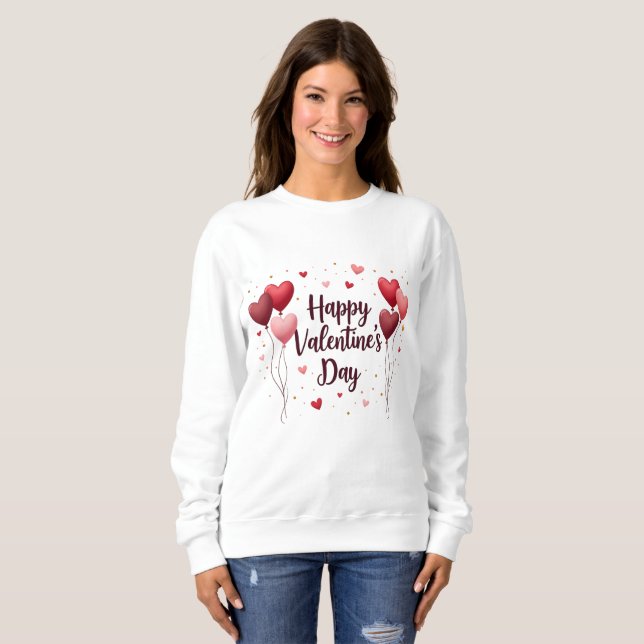 Happy Valentine’s Day Elegant Sweatshirt (Front Full)