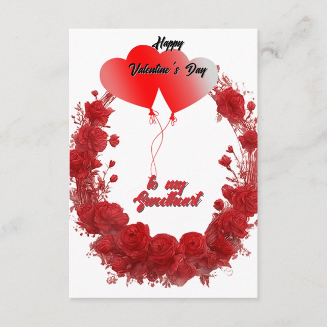 Happy Valentine’s Day Enclosure Card (Front)
