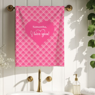 Happy Valentine’s Day Hearts Love Gift Bath Towel